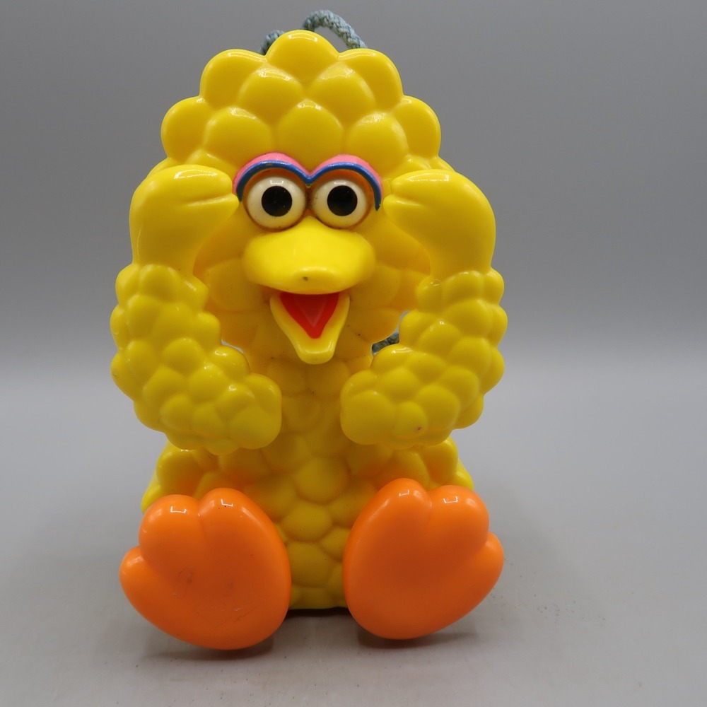 Vintage Big Bird Windup Peek-a-boo Tyco Preschool Working Hanging Toy Video
